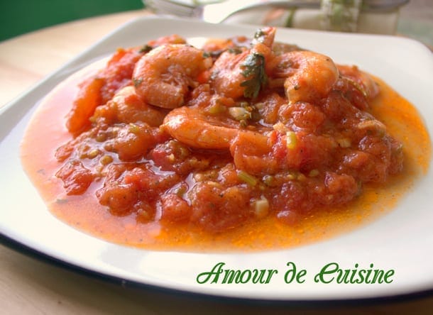 Crevettes En Sauce Tomate Amour De Cuisine