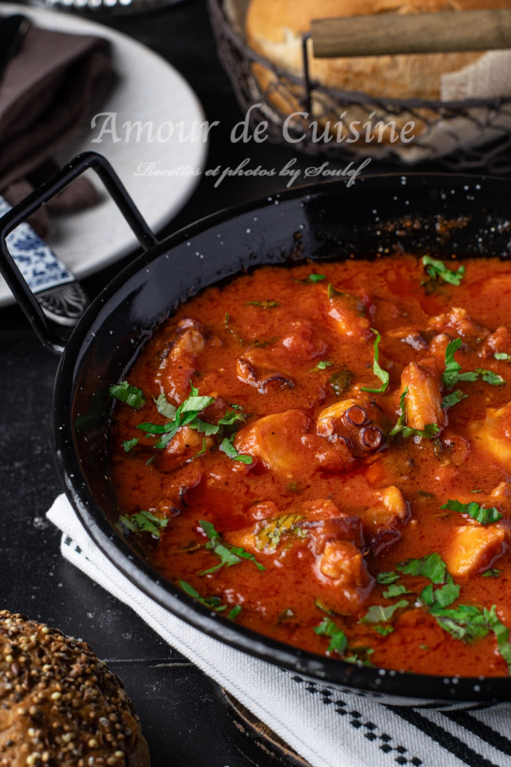 Recette de poulpe à la sauce tomate Amour de cuisine