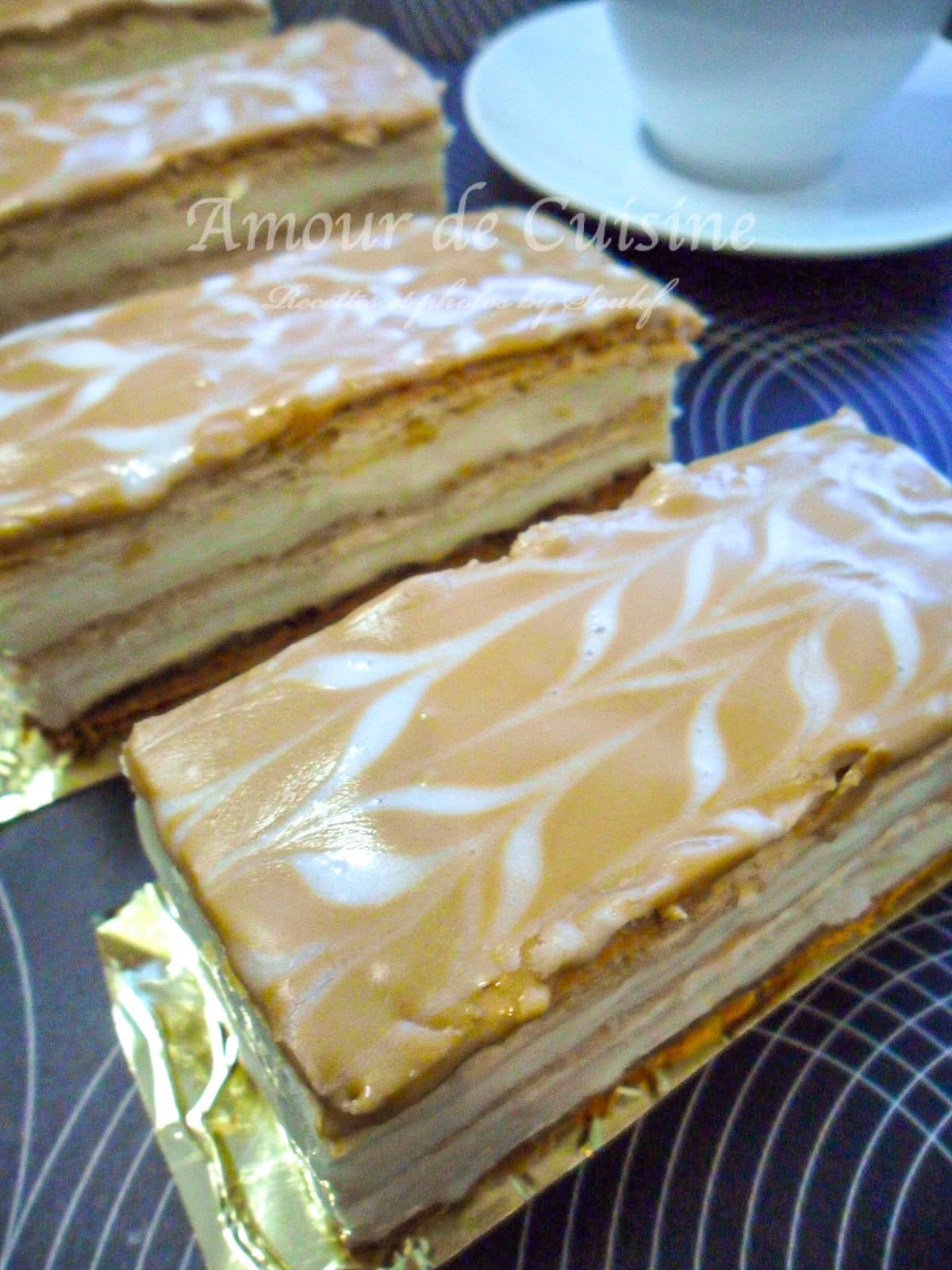 millefeuille au fondant au café