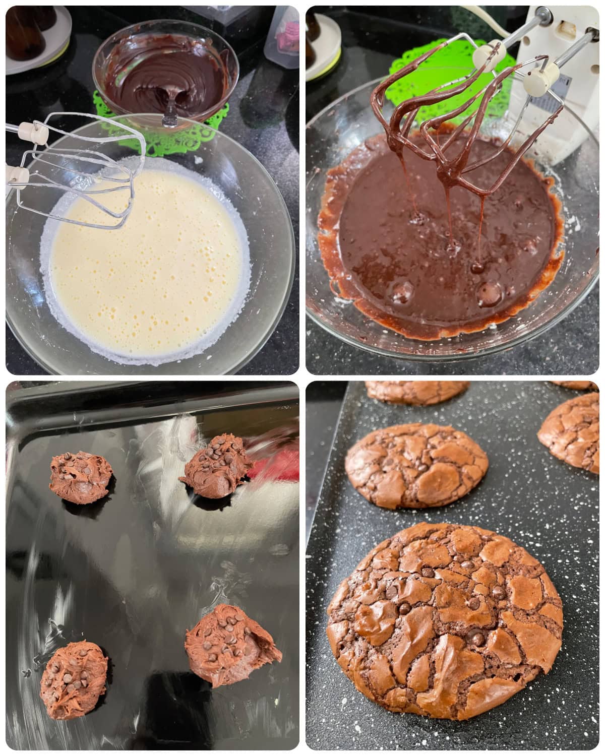 preparation des cookies au chocolat