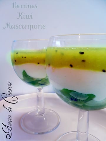 Verrines kiwi mascarpone