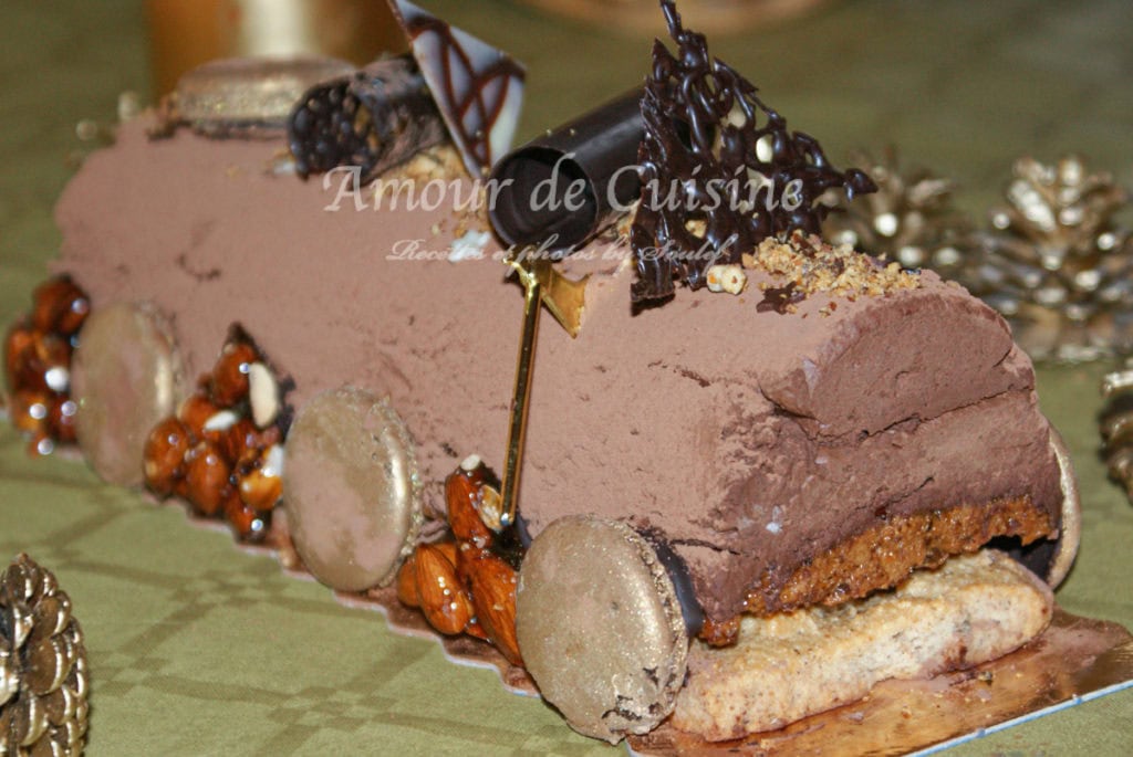 Buche a la mousse chocolat trianon