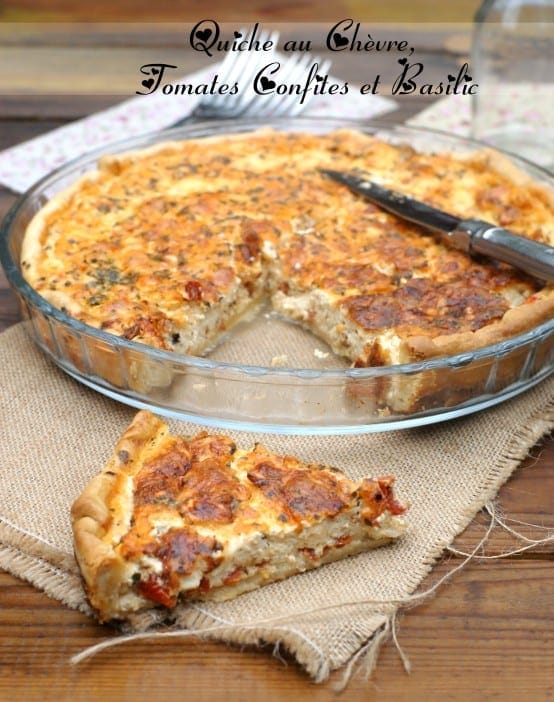 quiche au chevre et tomates confites