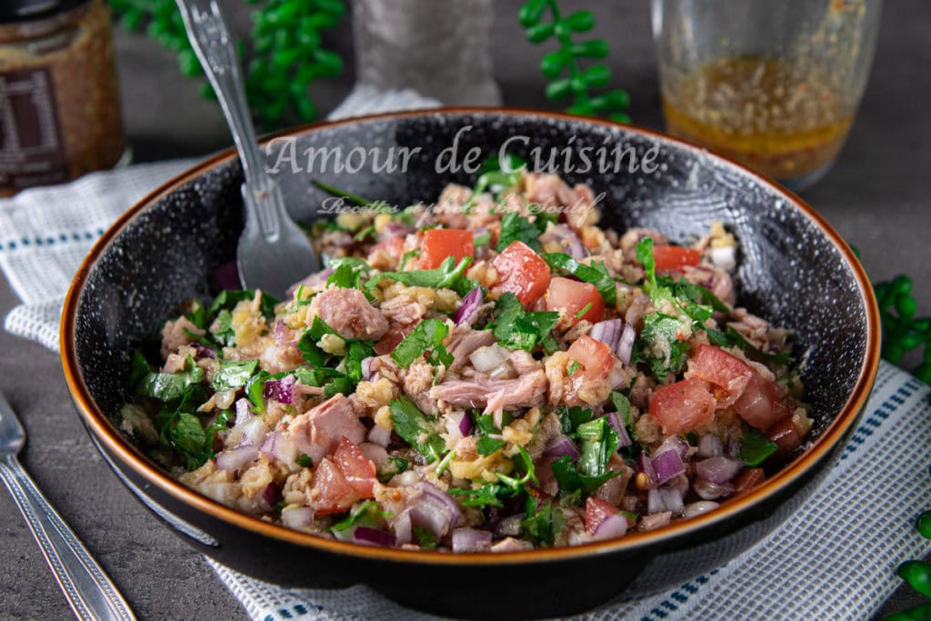 Salade de lentille corail et thon