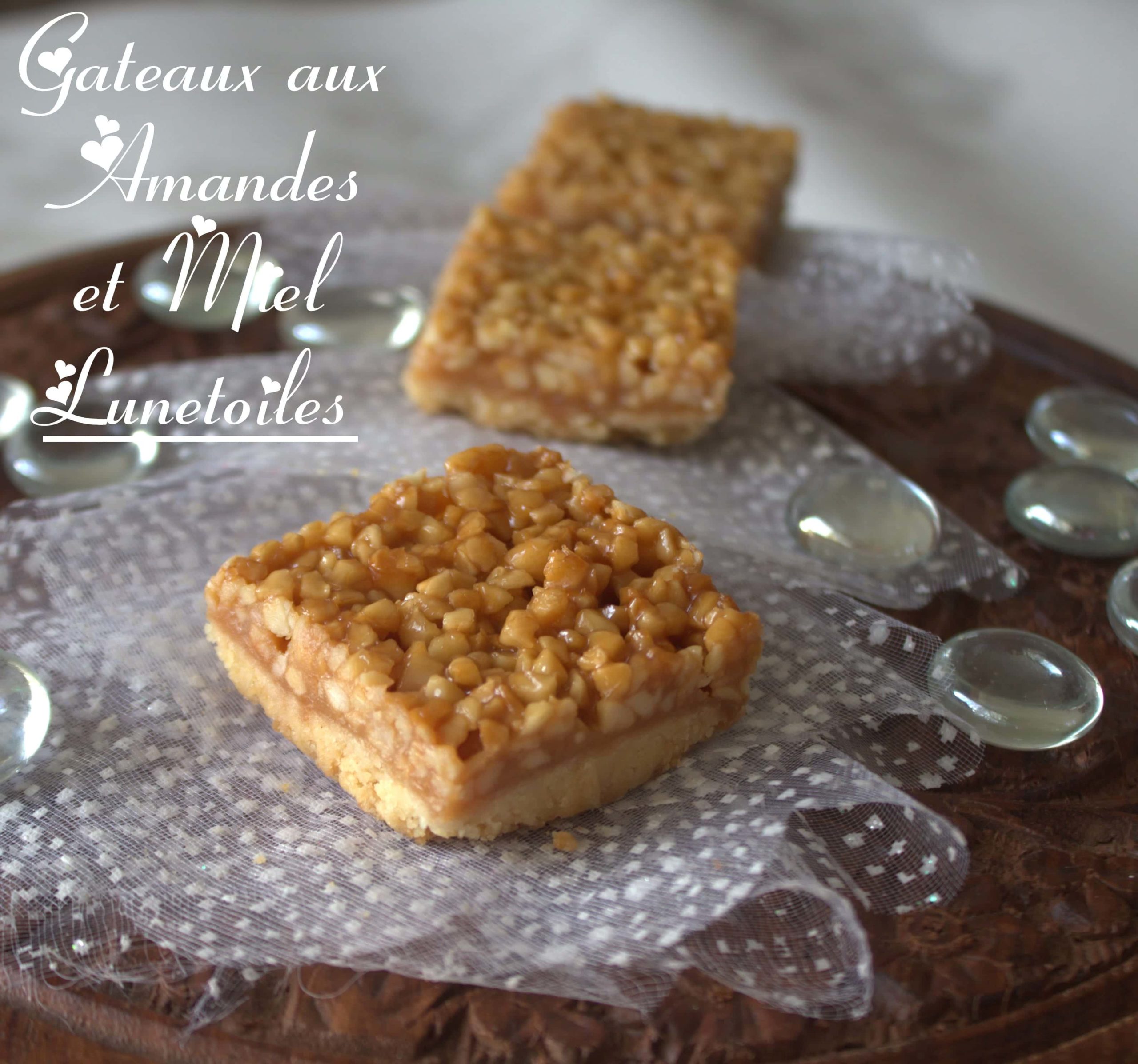 carrés sablés aux amandes et miel