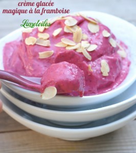 crème glacée magique à la framboise