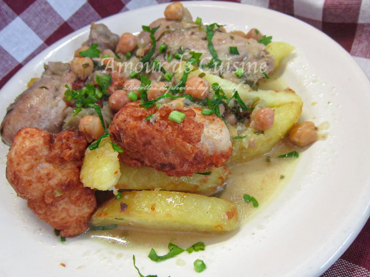 tajine de chou fleur en sauce blanche au four