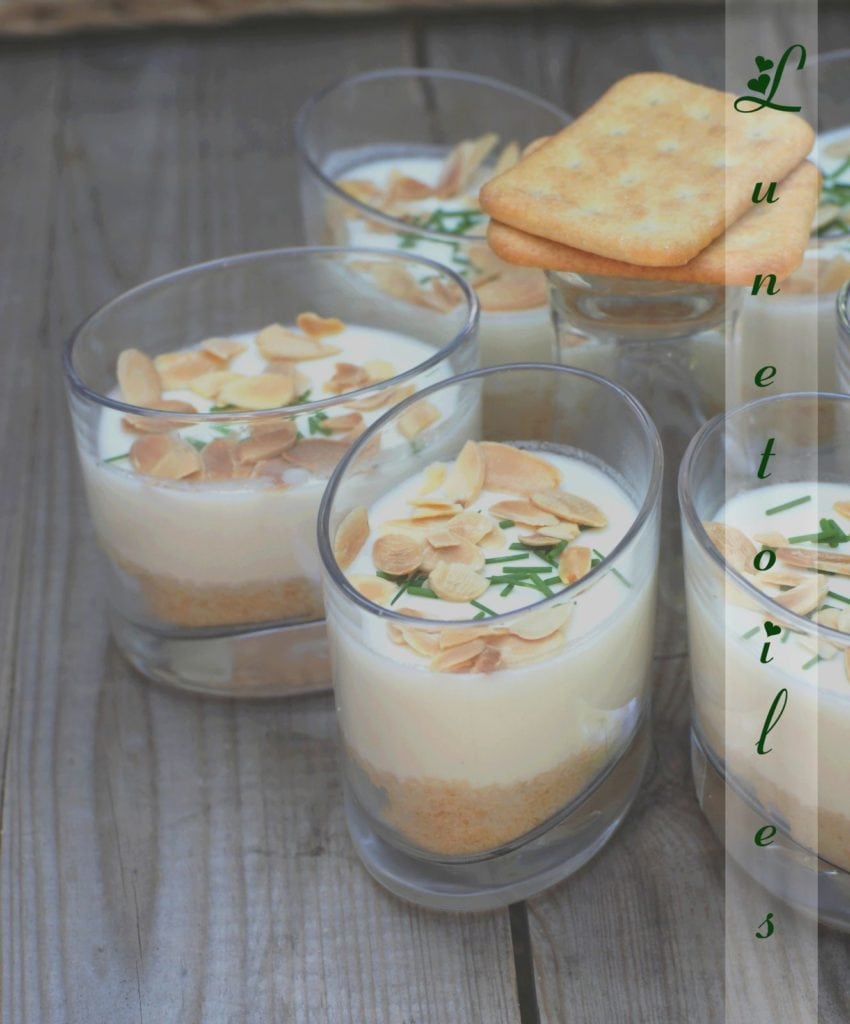 panna cotta salee au parmesan et crackers