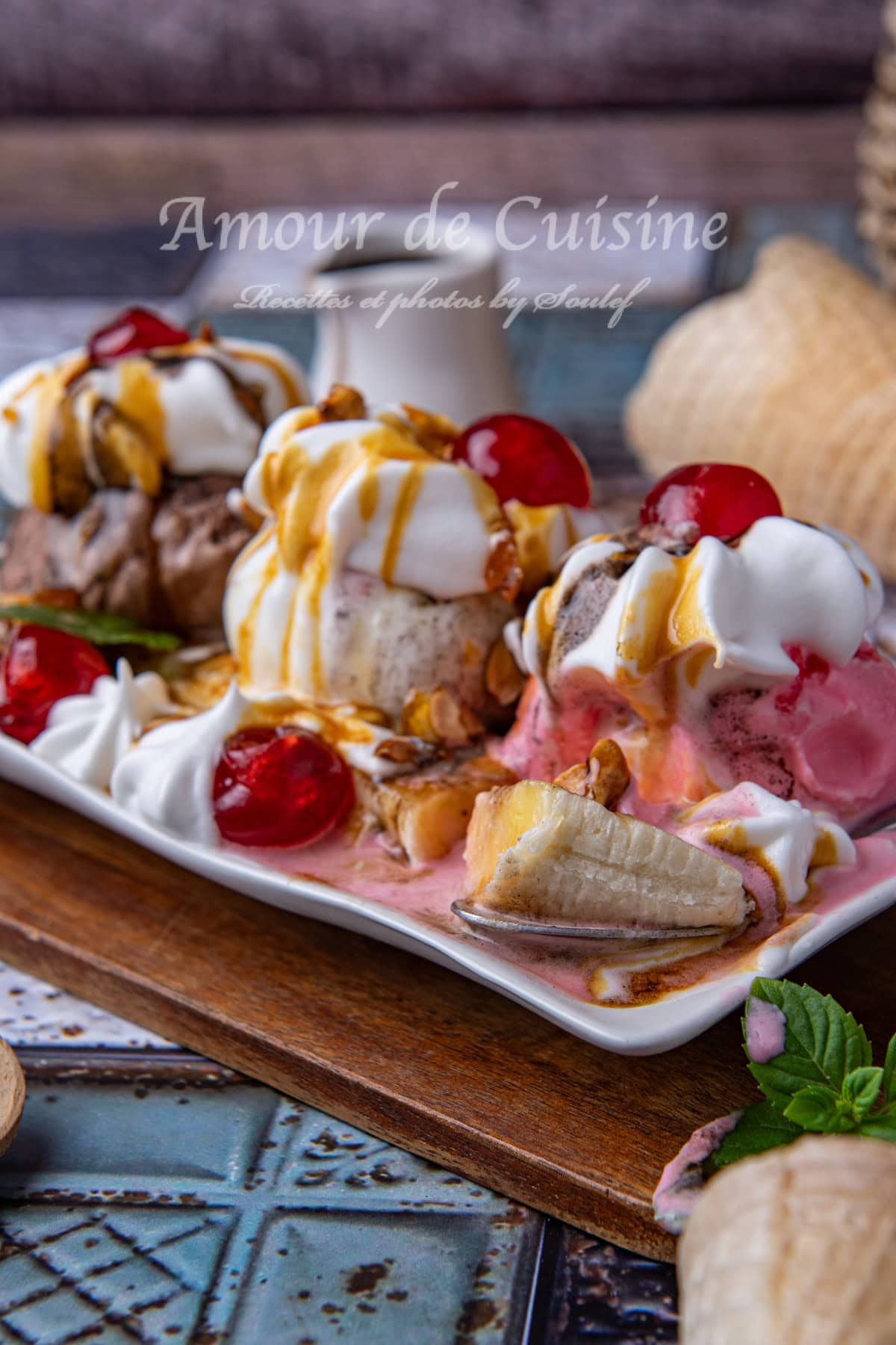 Recette de banana split