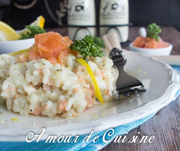 risotto au saumon fumé