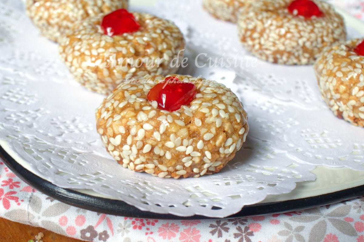 Recette mchawek au miel et graines de sesame