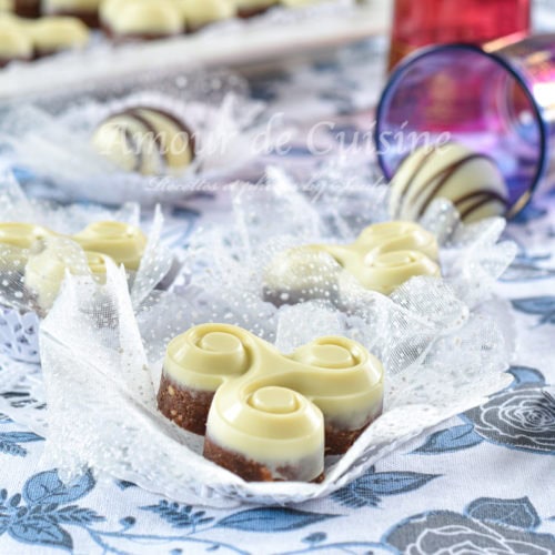 Bniouen, gateau sans cuisson aux speculoos et chocolat blanc