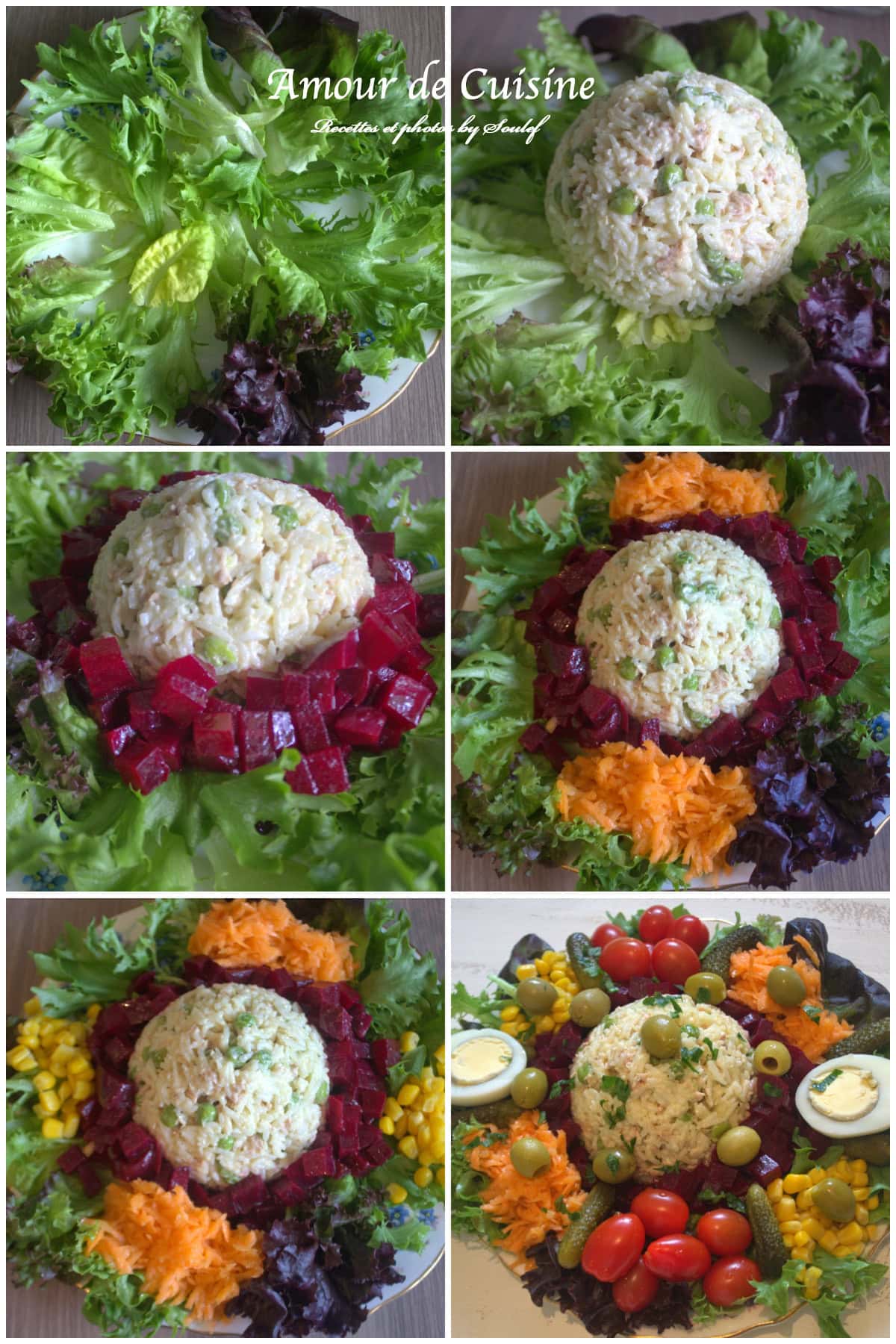 montage de la salade