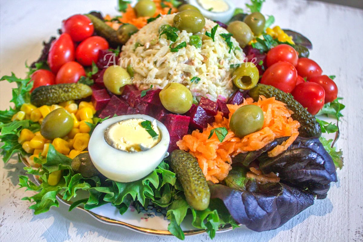 salade composée de riz