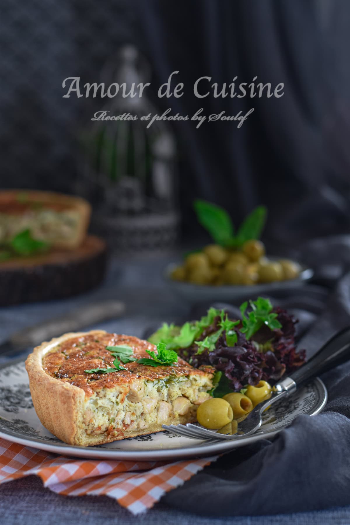 Quiche de poulet au curry