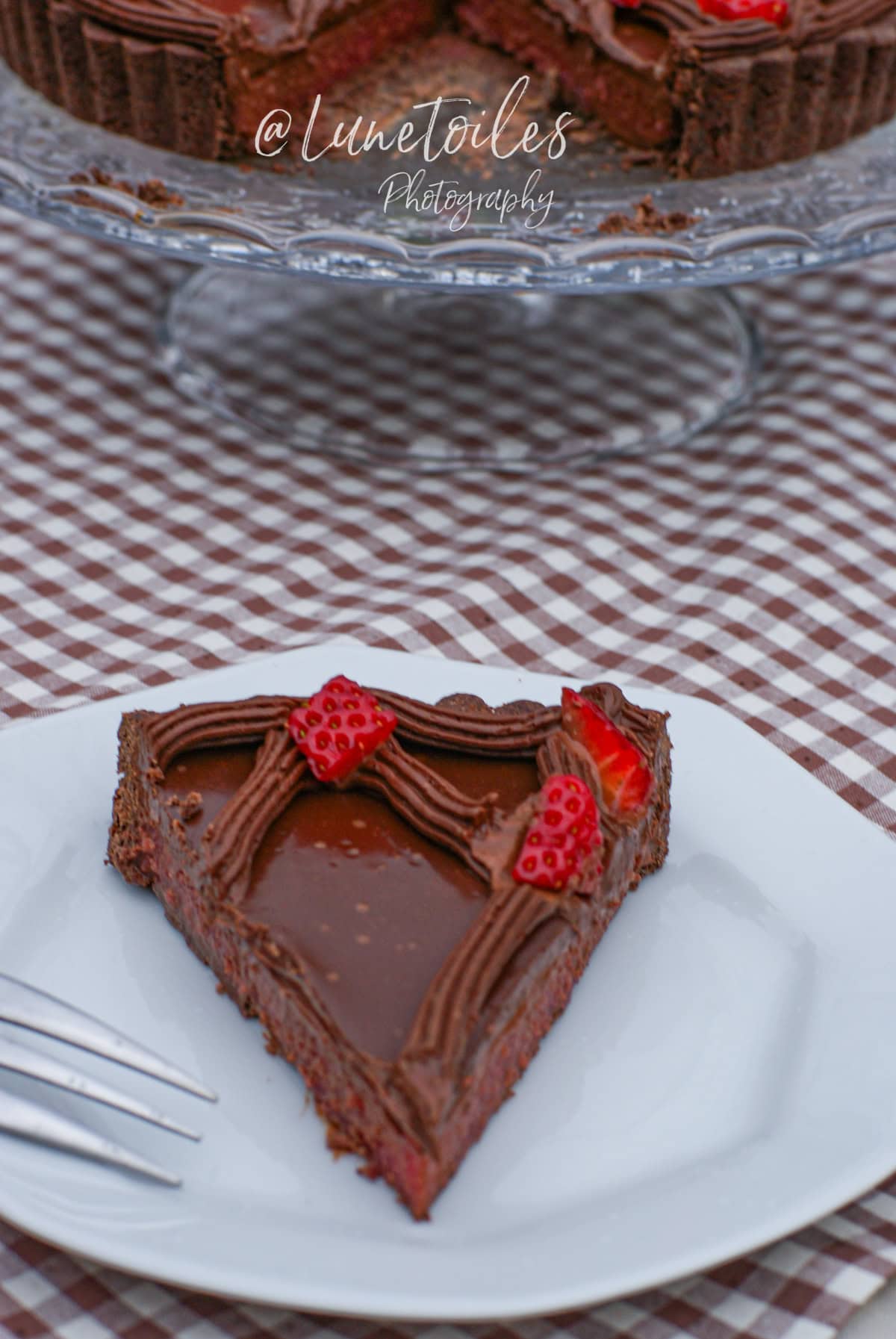 recette tarte chocolat fraise facile