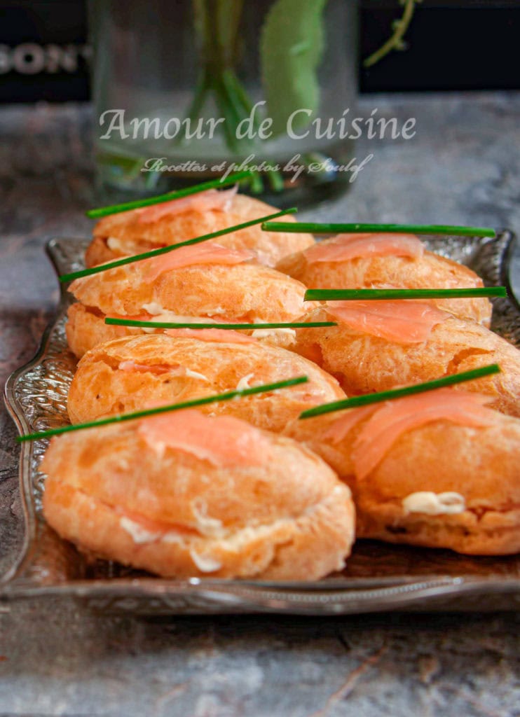 recette des eclaires sales au saumon fume