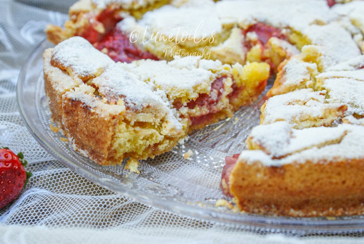 gateau sablé croustillant aux fraises