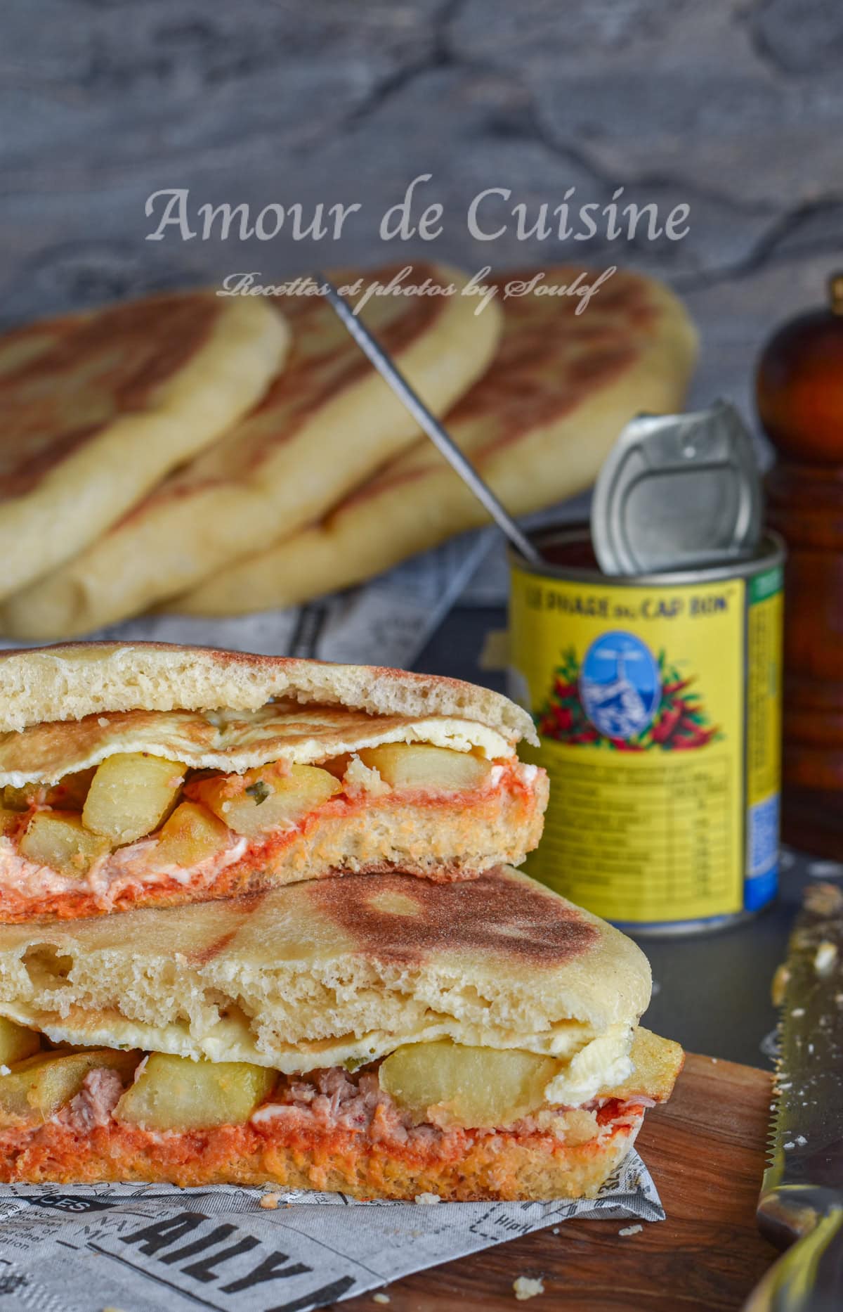 chapati tunisien sandwich