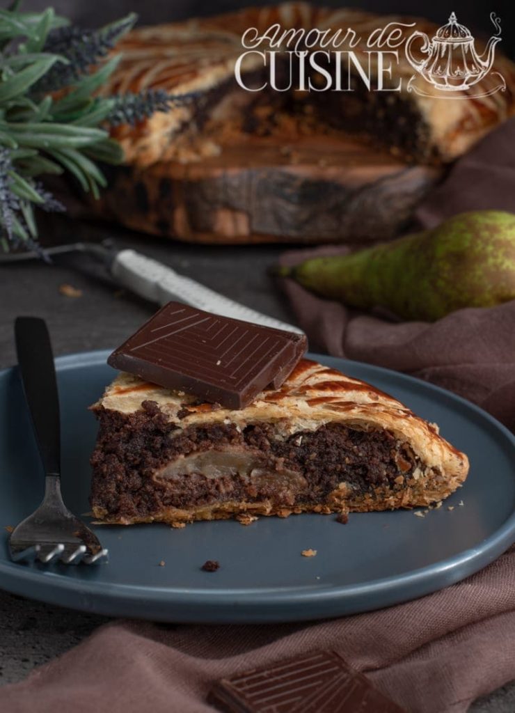 galette des rois au chocolat et poires