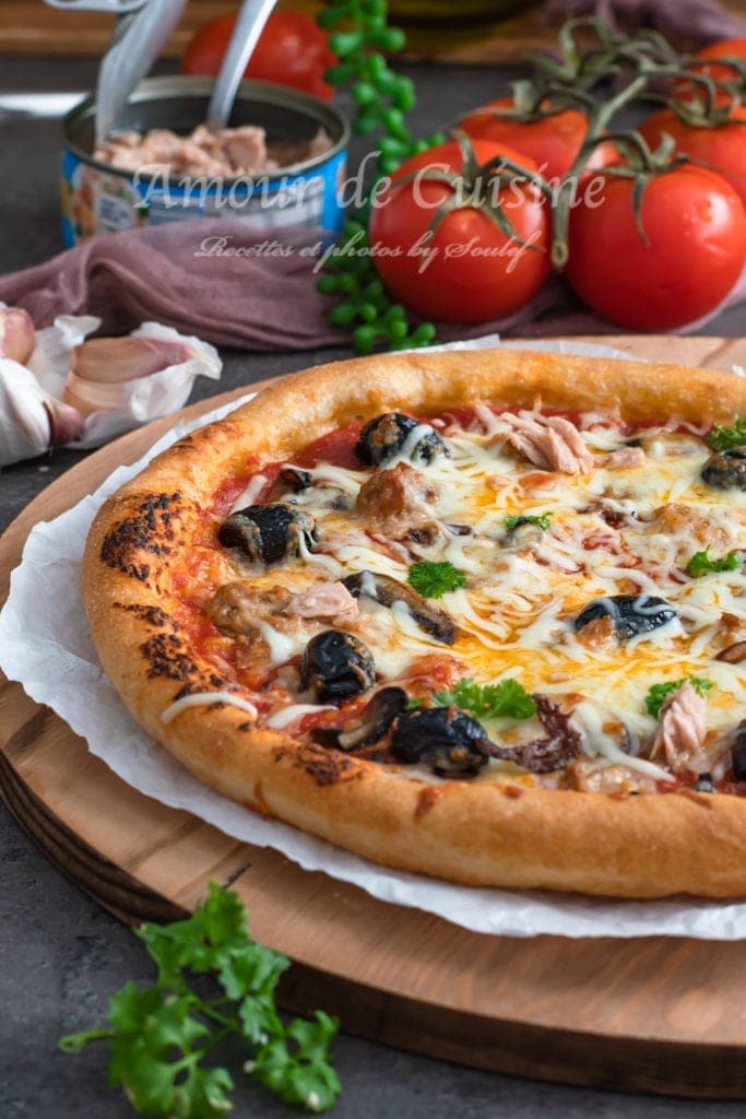 pizza au thon et champignons