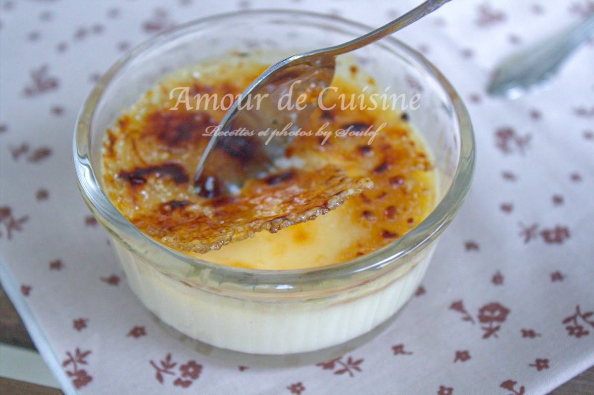 creme brûlée onctueuse au lait concentré sucré