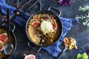 crumble aux figues poires et gingembre