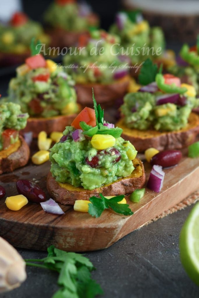 amuse bouche patate douce guacamole