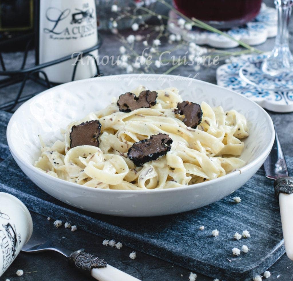 Tagliatelles à la truffe et crème de Pecorino