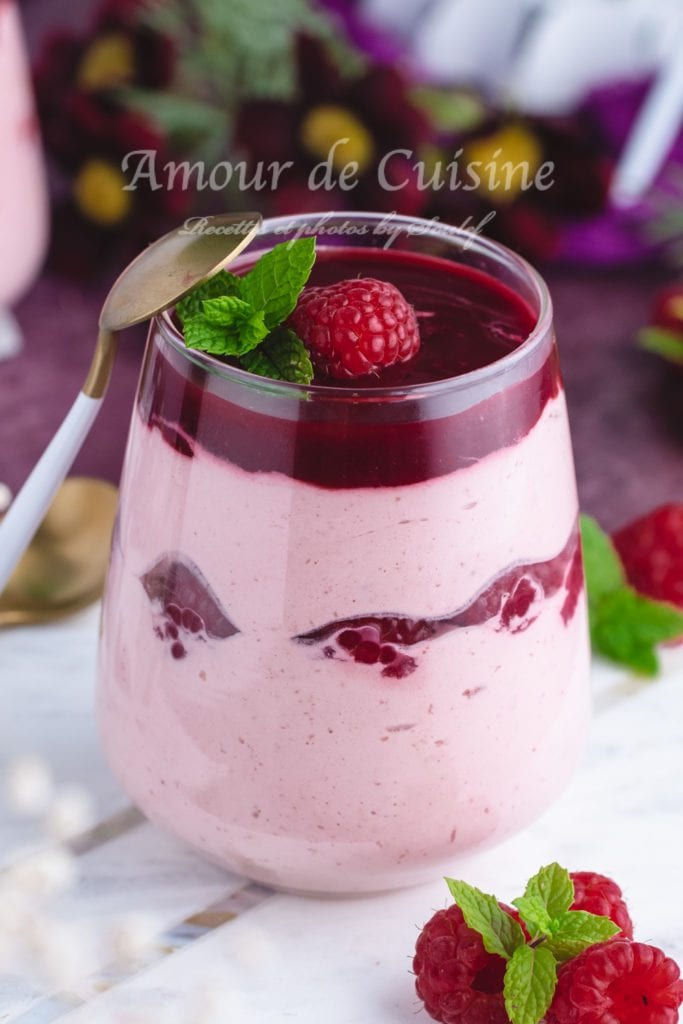 mousse aux framboises sans œufs