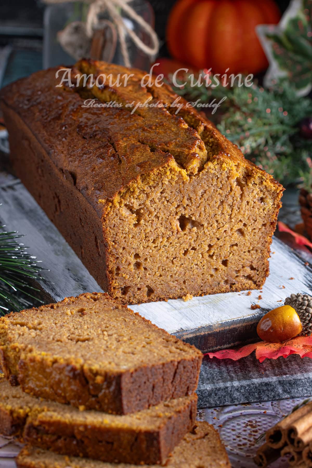 pain d'epice à la farine de chataigne et potiron