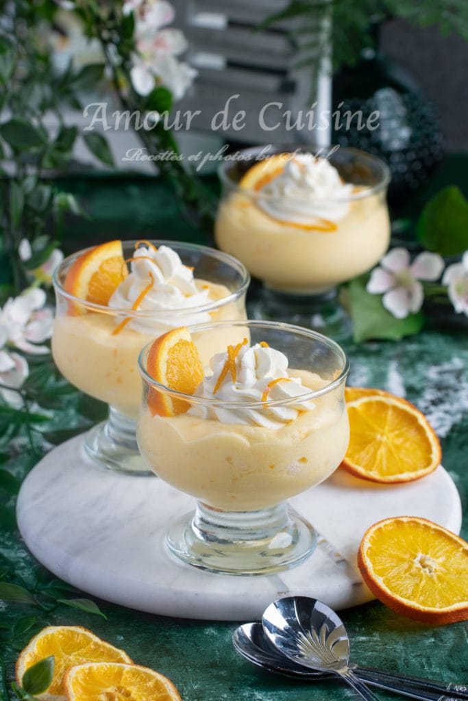 Mousse à l'orange sans gélatine