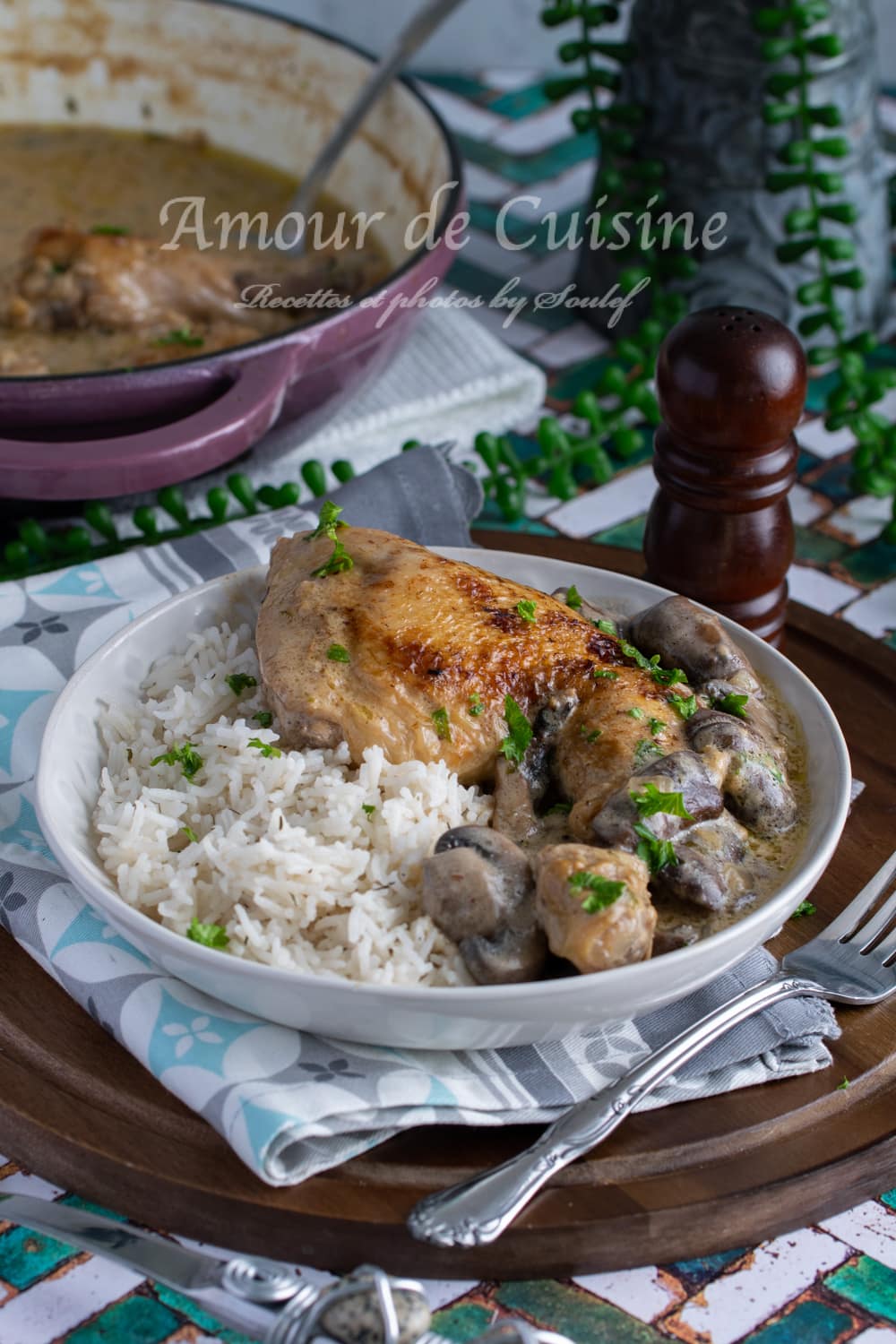 Recette de fricassée de poulet facile - Amour de cuisine