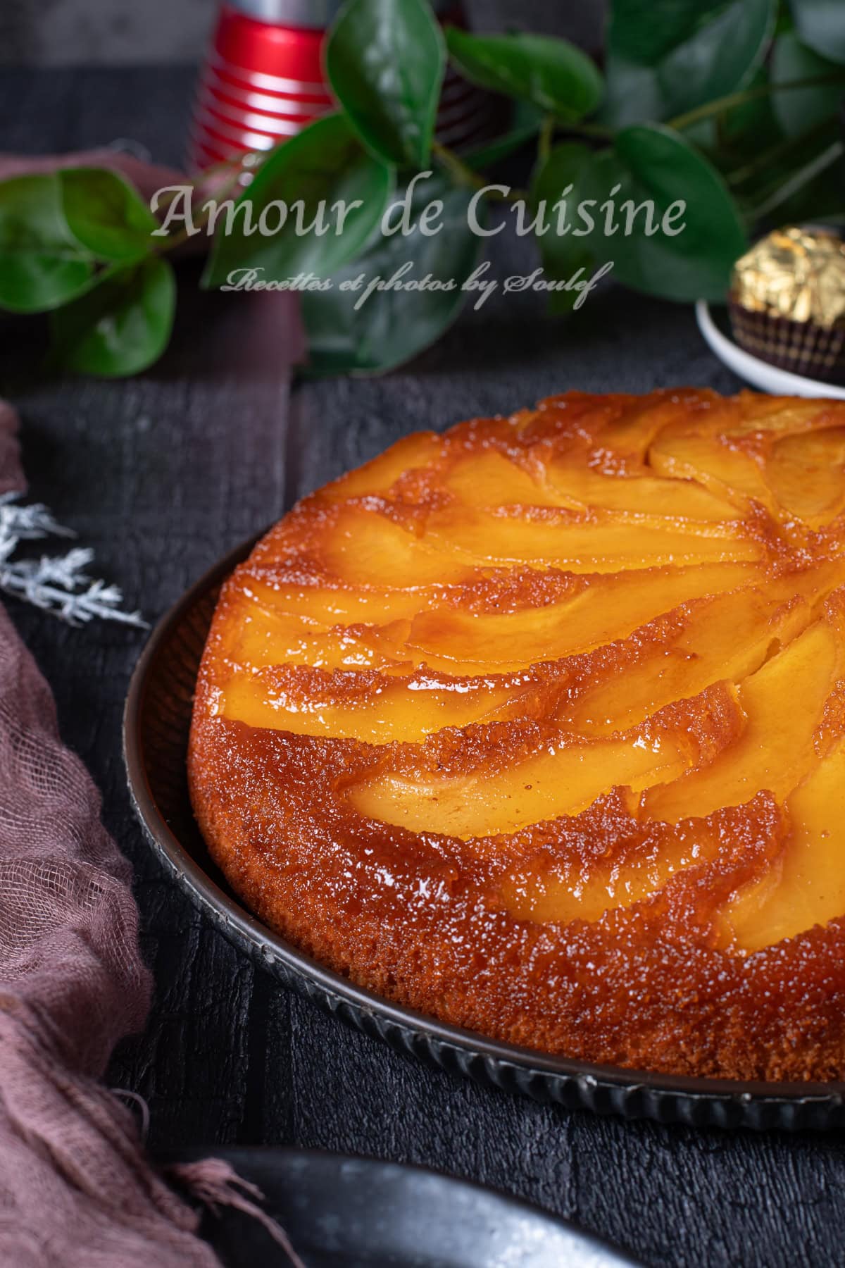 gateau renversé aux poires