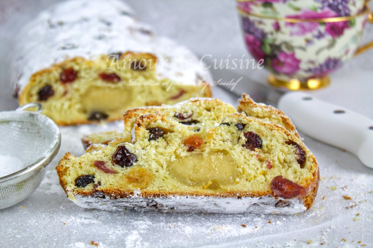 Stollen brioche allemande au massepain