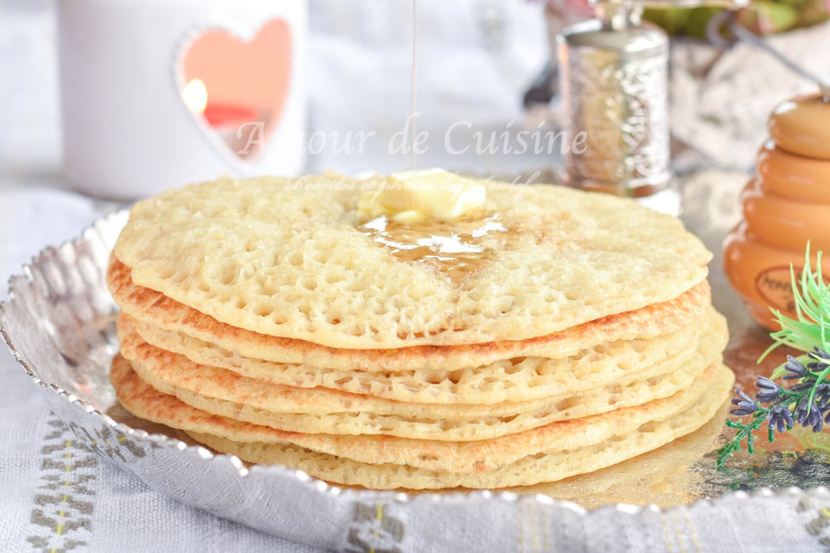 Recette des Crepes aux mille trous Baghrir