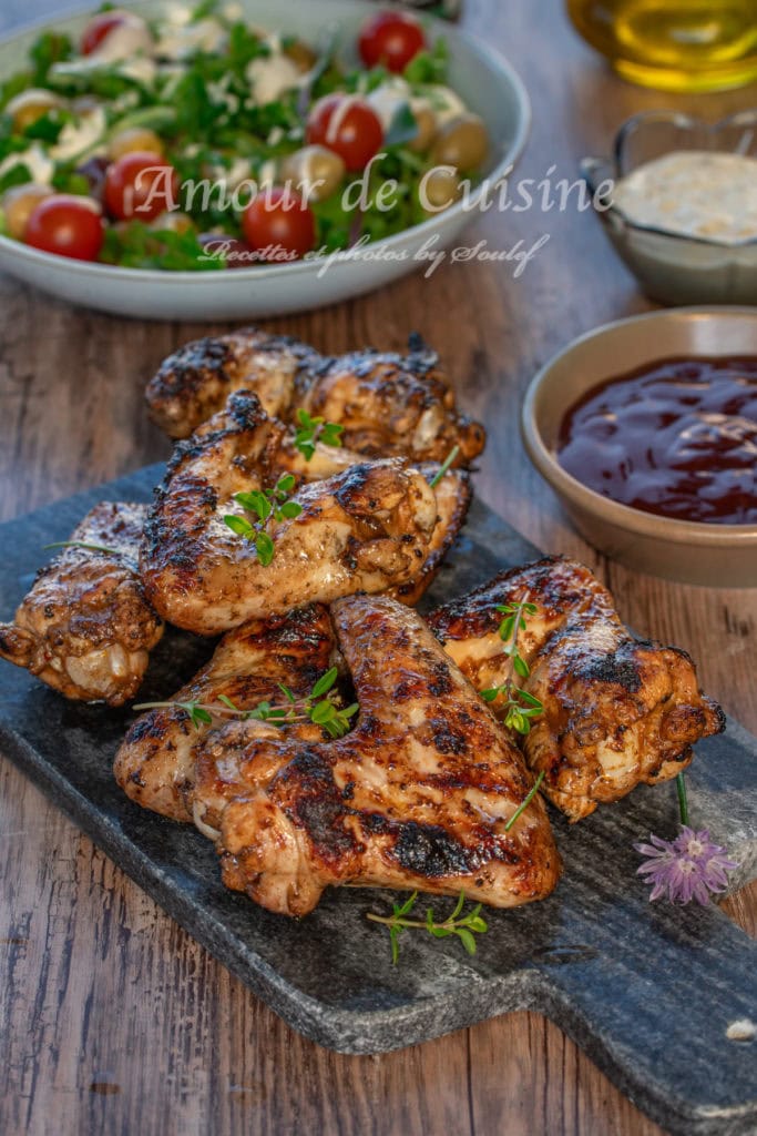 ailes de poulet grillées au barbecue