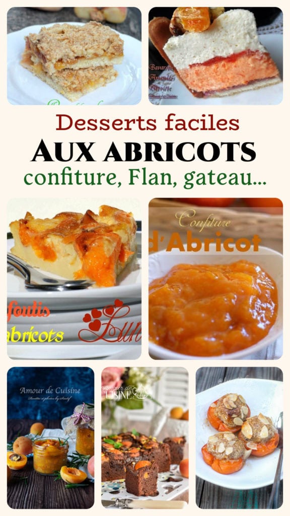 Desserts aux abricots