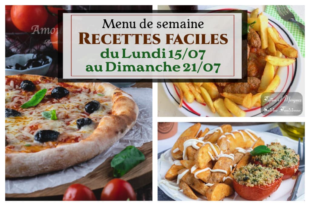 Menu de semaine rapide