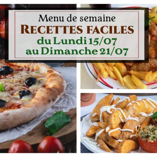 Menu de semaine rapide