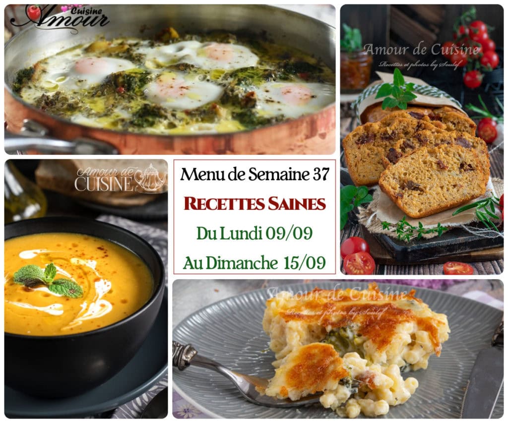 menu de la semaine 37