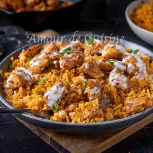 Riz aux épices façon Pepes avec du poulet piri piri