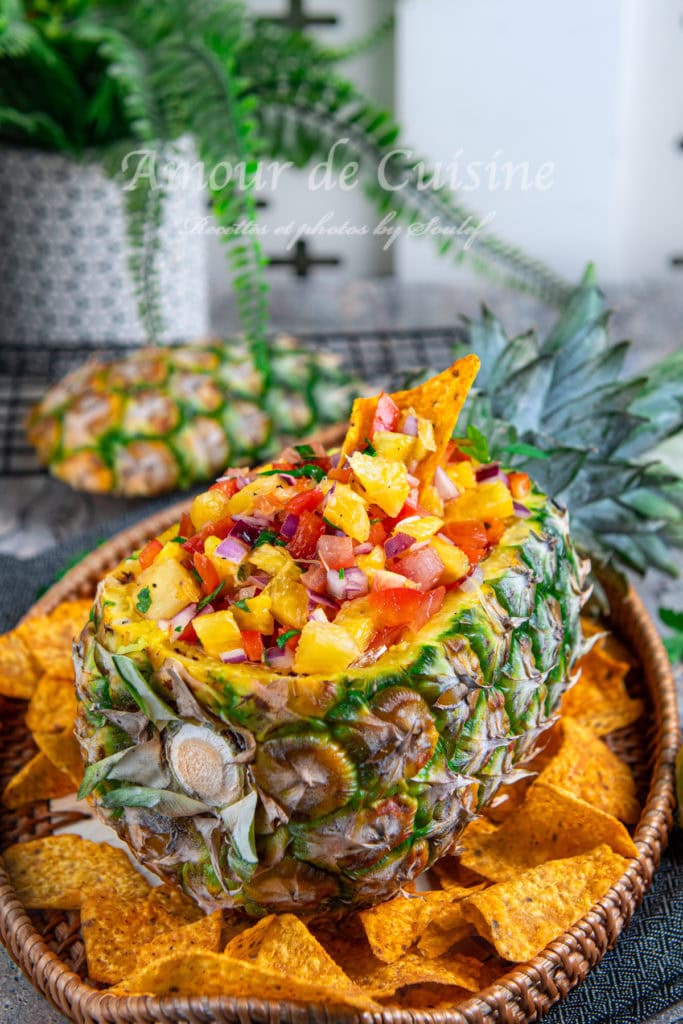 salsa à l'ananas facile et rafraîchissante