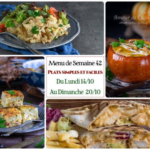 menu semaine 42