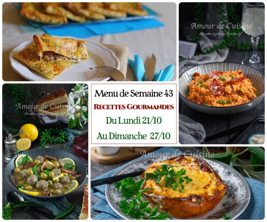 Menu de semaine 43