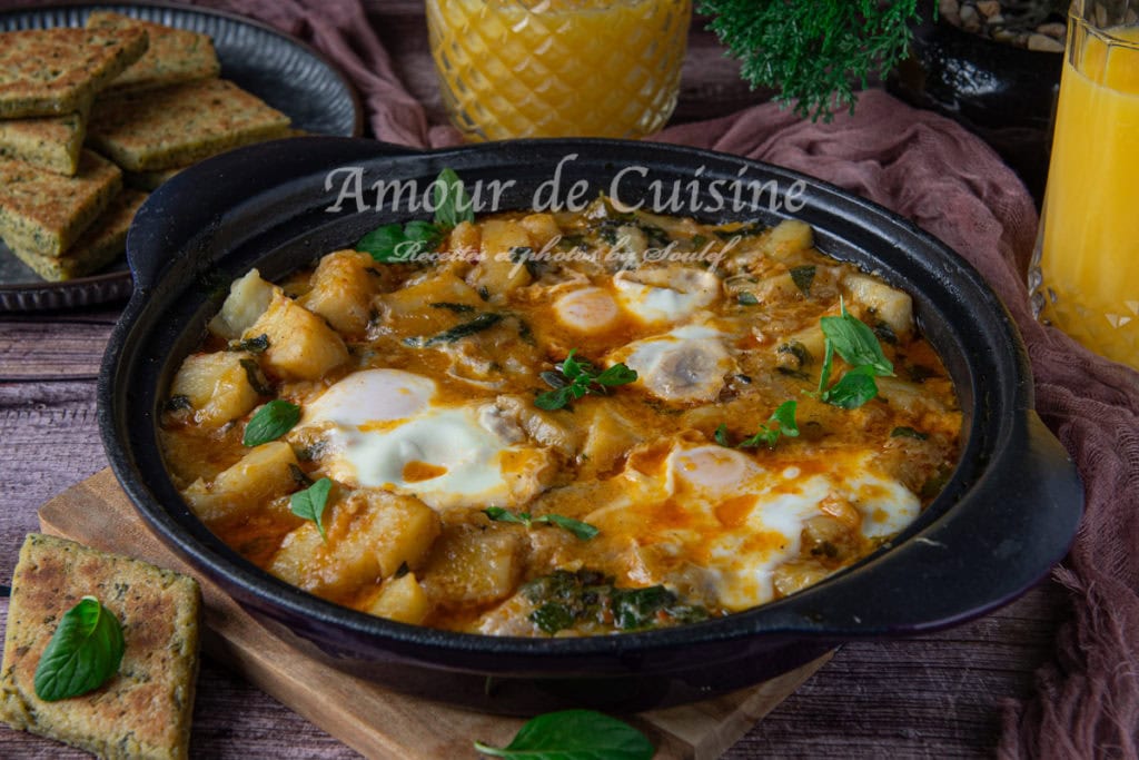 plat algerien pomme de terre au pouliot