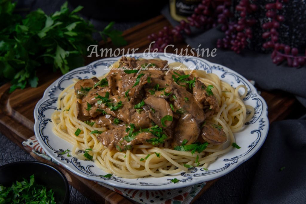 boeuf stroganoff facile et rapide