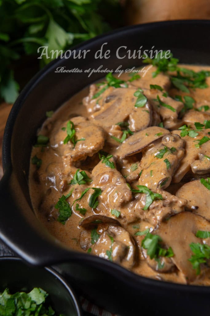 Boeuf stroganoff facile et rapide