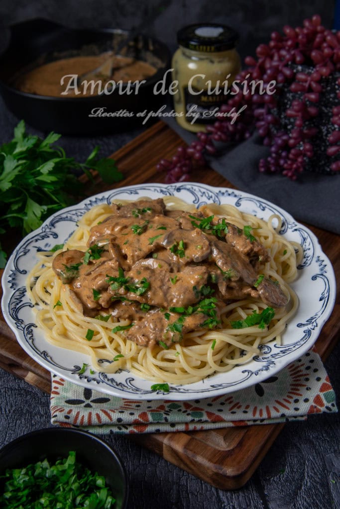 Recette du boeuf stroganoff