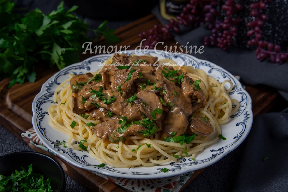 Recette de boeuf stroganoff facile